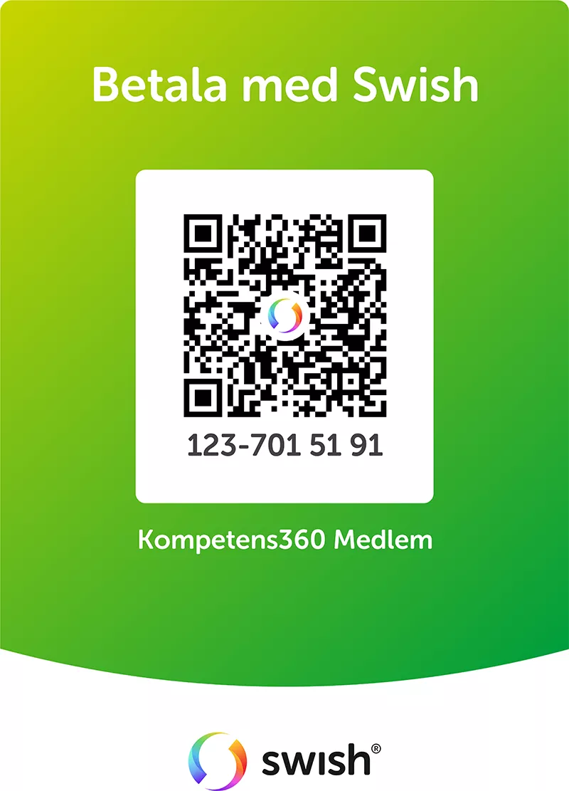 Swish QR-kod till Kompetens360, 123-701 51 91, 100 kr